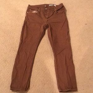Brown denim pants
